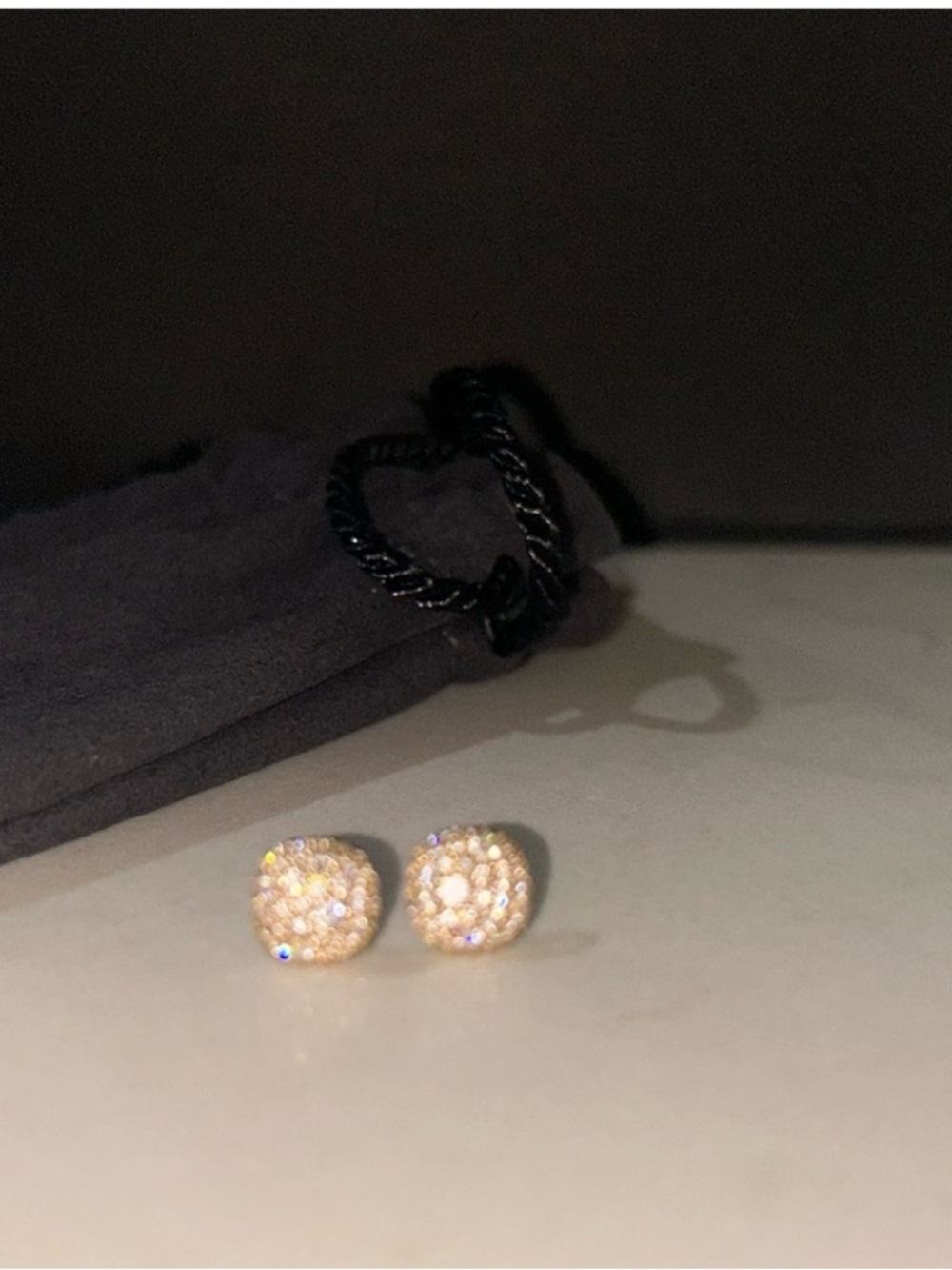 David Yurman Pavé Gold-Tone Stud Earrings